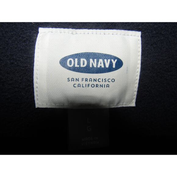 Old Navy Large Women’s Quilted Puffer Vest Navy Blue Zip Front Winter Layer - Picture 3 of 6